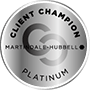 Badge - Client Champion Platinum, Martindale-Hubbell
